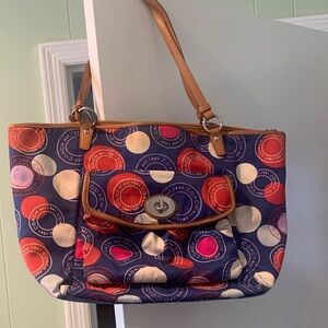 Coach Leah Multicolor Tote Bag
